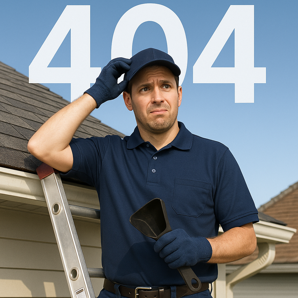 Gutter Clean Brisbane 404 Page – page not found illustration